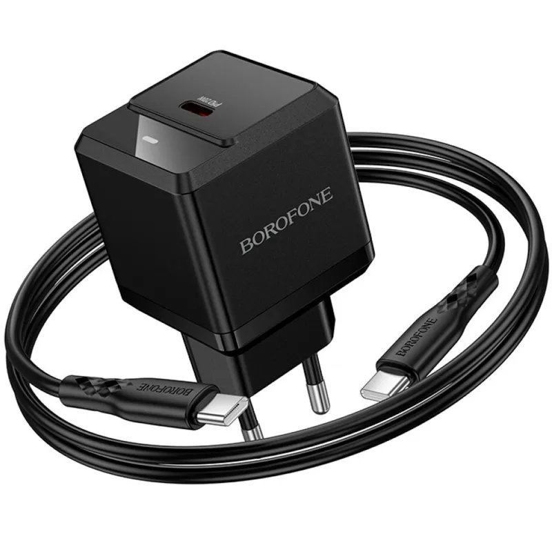 МЗП Borofone BN18 Intenso PD20W + кабель Type-C to Type-C Black — фото 3