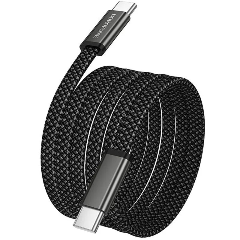 Дата кабель Borofone BX124 Peace Type-C to Type-C 60W Black — фото 6