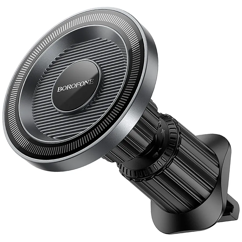 Автотримач Borofone BH122 Profit ring magnetic Black / Metal gray