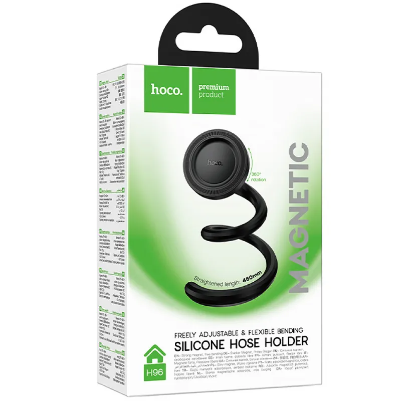 Магнітний тримач Hoco H96 Show hose holder Black — фото 2