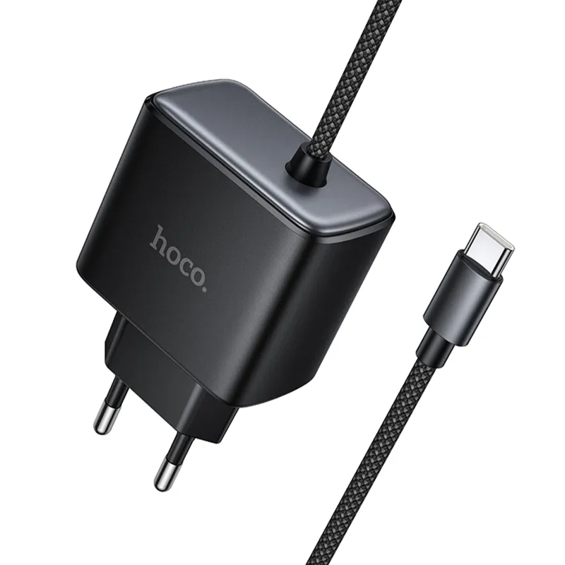 МЗП Hoco C163A New PD25W + встроенный кабель Type-C Black