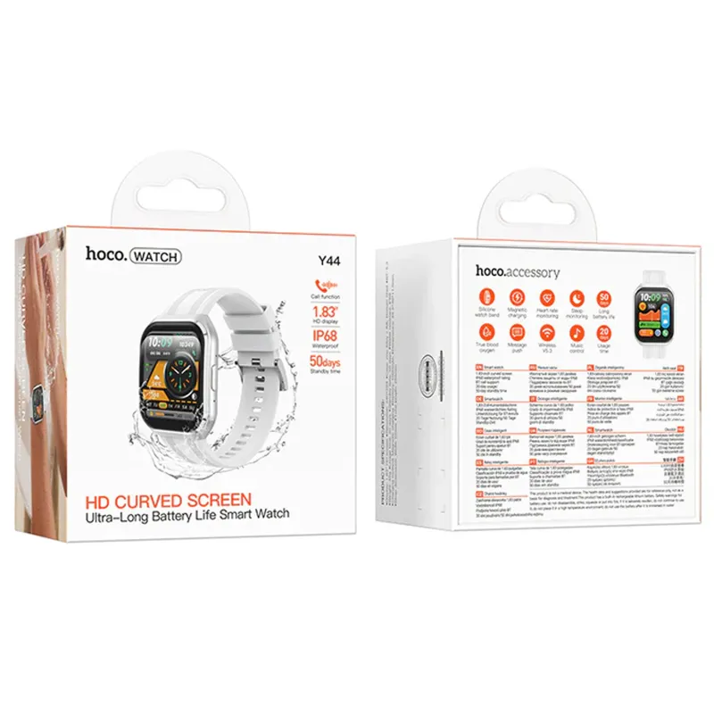 Смарт-годинник Hoco Y44 Smart sports watch Silver — фото 3