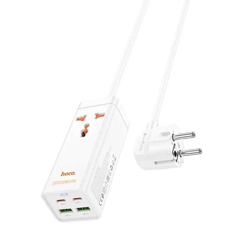 Подовжувач Hoco AC10A Talent PD65W+QC3.0 White — фото 4