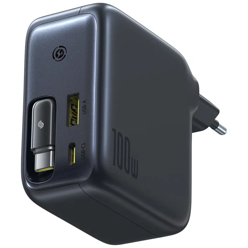 МЗП Baseus EnerCore CJ11 PD100W+QC3.0 with retractable cable Cluster Black — фото 4