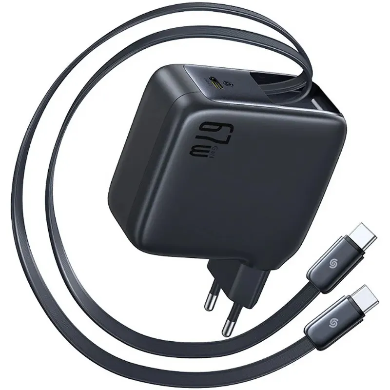 МЗП Baseus EnerCore CJ21 PD67W with retractable cables Cosmic Black
