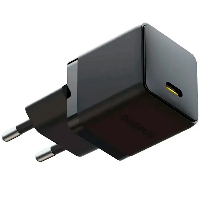 МЗП Baseus Palm Fast Charger 20W + кабель Type-C to Lightning Cluster Black — фото 2