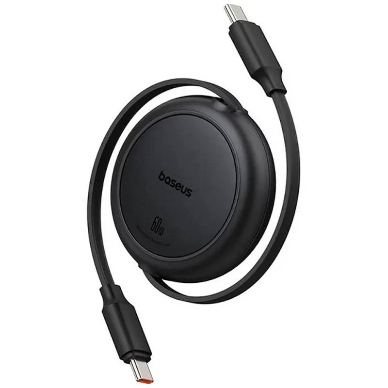 Дата кабель Baseus Free2Pull Mini Retractable Type-C to Type-C 60W Cluster Black
