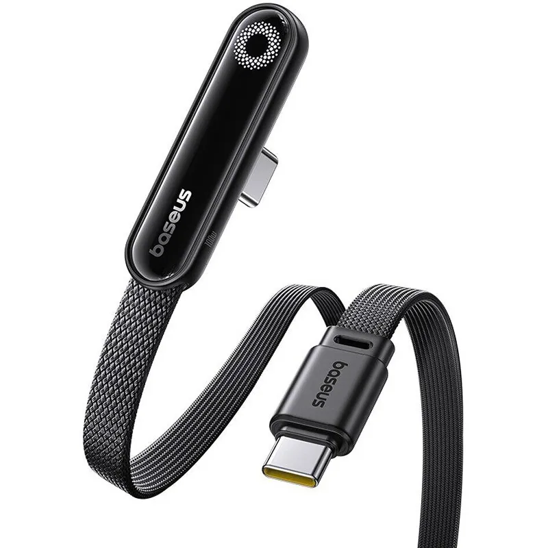 Дата кабель Baseus MVP 3 side plug and stand Type-C to Type-C 100W Cosmic Black — фото 2