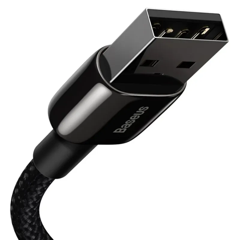 Дата кабель Baseus Tungsten Gold USB to Lightning Cable 2.4A Black — фото 5