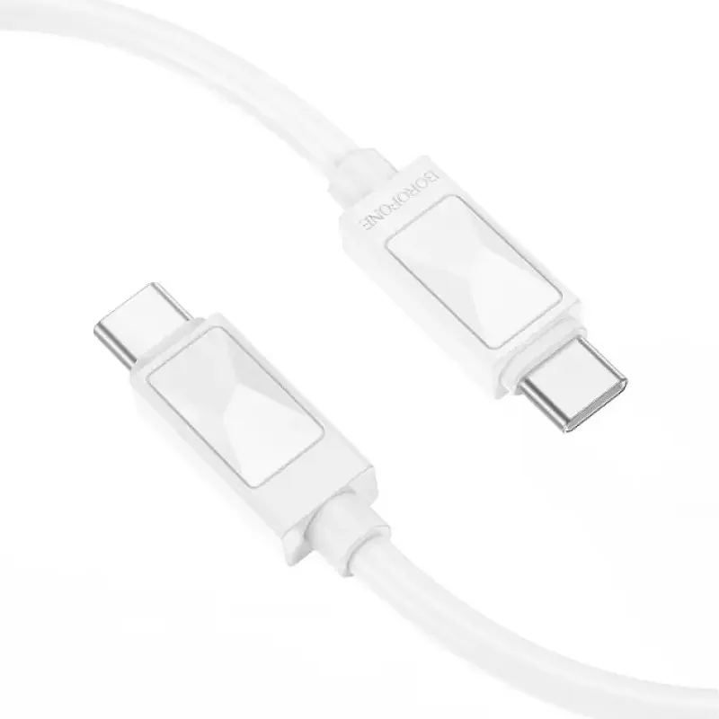 Дата кабель Borofone BX109 Type-C to Type-C 60W White — фото 4