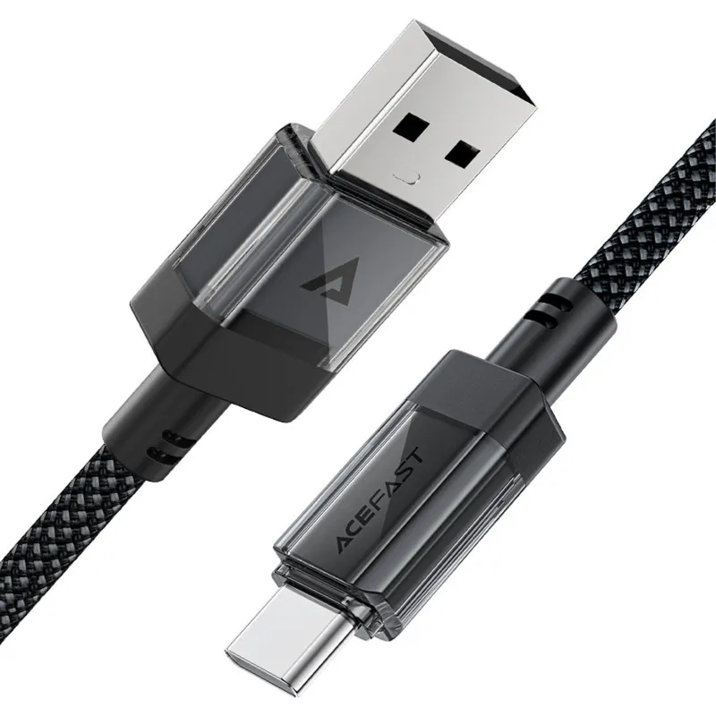 Дата кабель Acefast C12-04 USB to Type-C 3A Black — фото 4