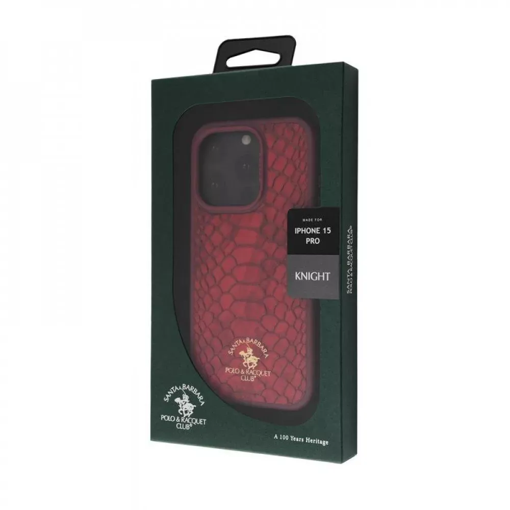 Polo Knight Leather Case iPhone 15 Plus — Red - фото 6