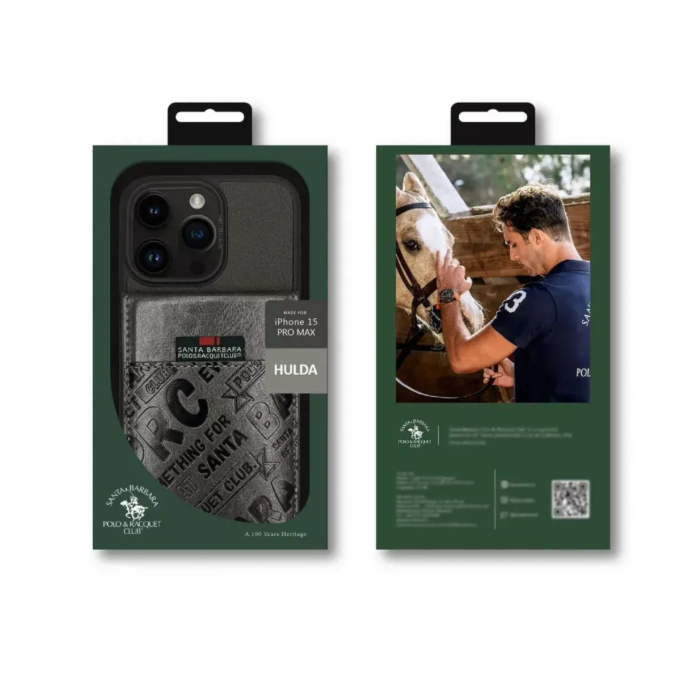 Polo Timothy Leather Case iPhone 15 Plus — Black - фото 3