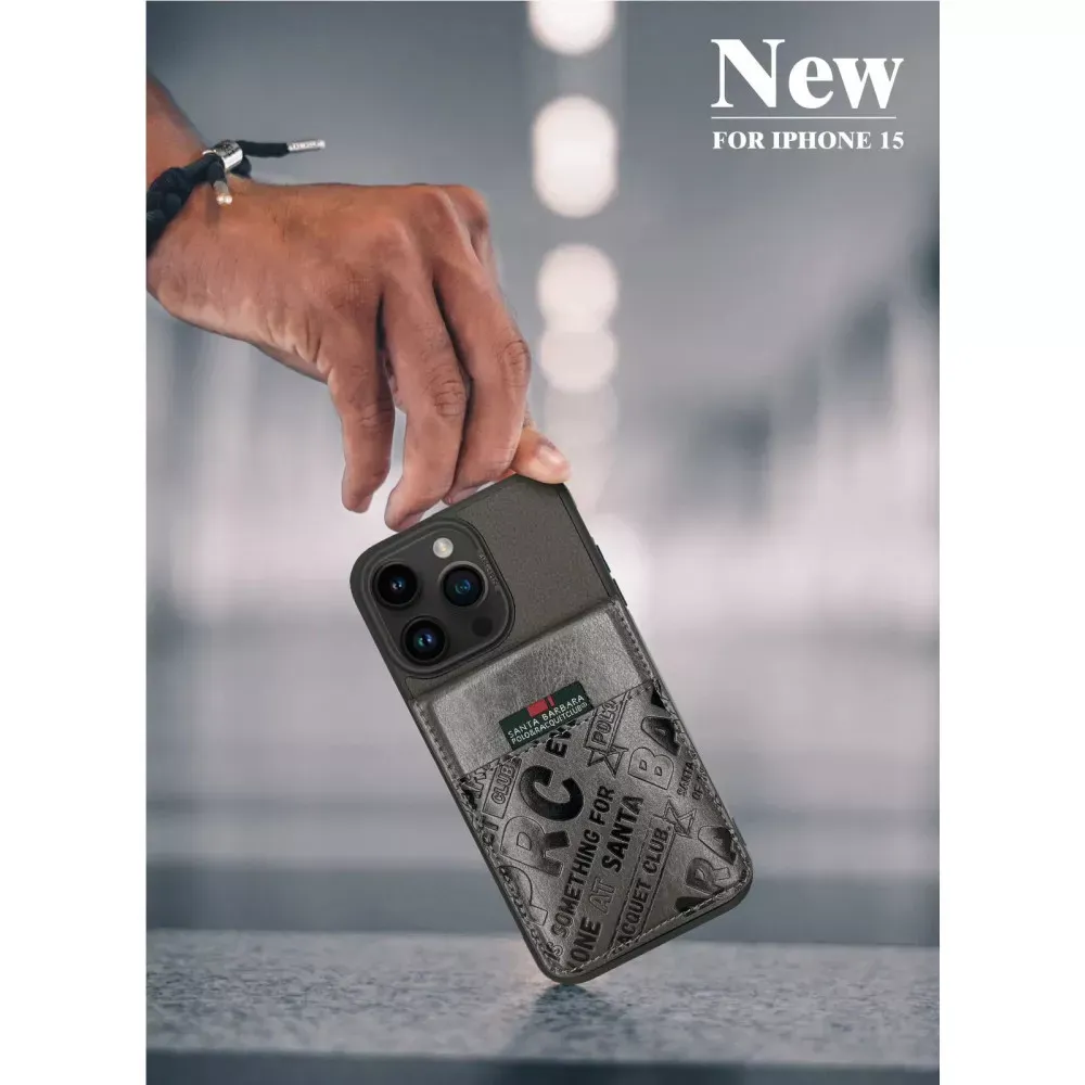 Polo Timothy Leather Case iPhone 15 — Black — Polo Apple iPhone 15