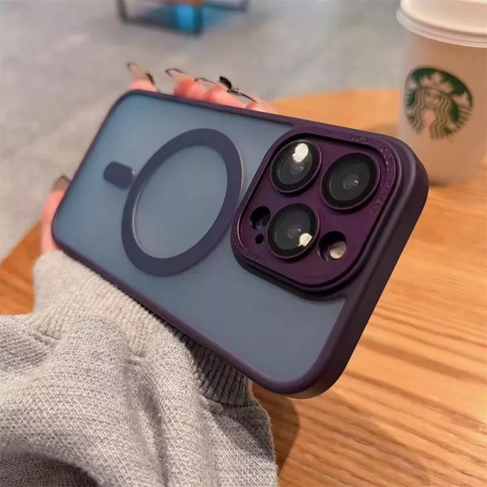 Protective Camera Matte Clear Case With MagSafe iPhone 14 Pro Max — Deep Purple — Apple Apple iPhone 14 Pro Max 6.7"