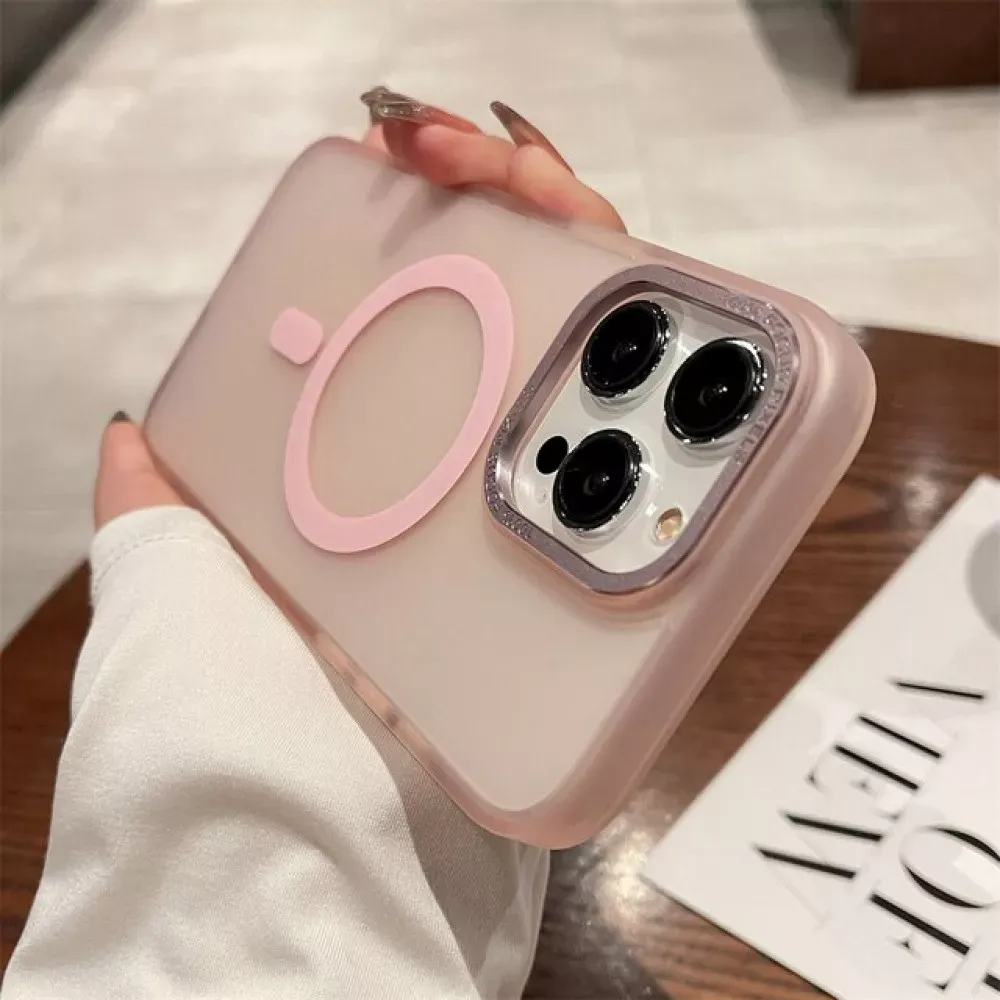 Protective Camera Matte Clear Case With MagSafe iPhone 15 Plus — Pink — Apple Apple iPhone 15 Plus