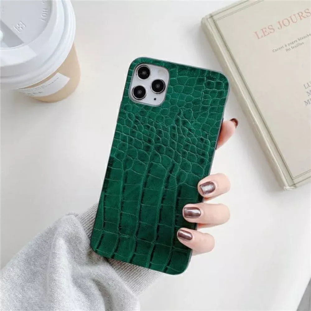 Retro Vintage Crocodile TPU Case  iPhone 13 Pro 6.1" — Green — Различные Apple iPhone 13 Pro 6.1"