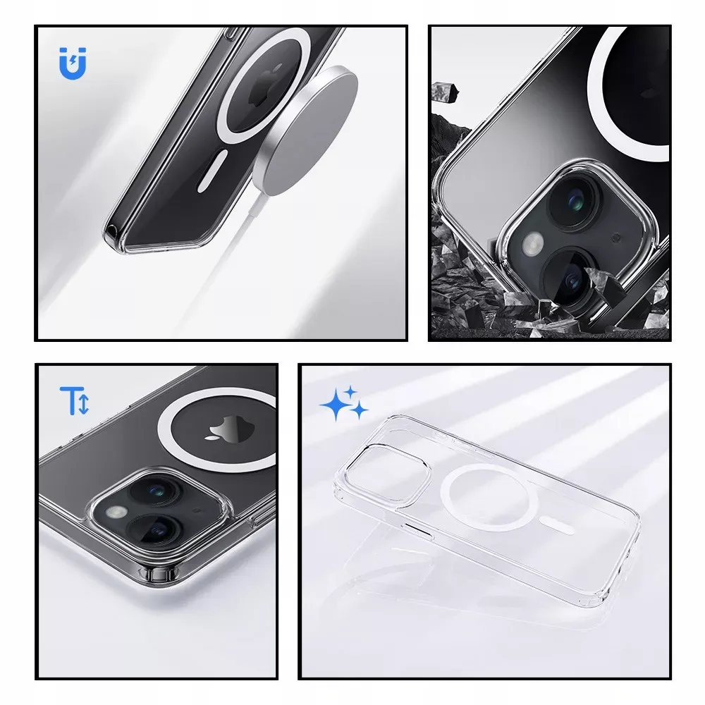 Rock Crystal Series TPU Case with Magsafe iPhone 16 Plus - фото 3