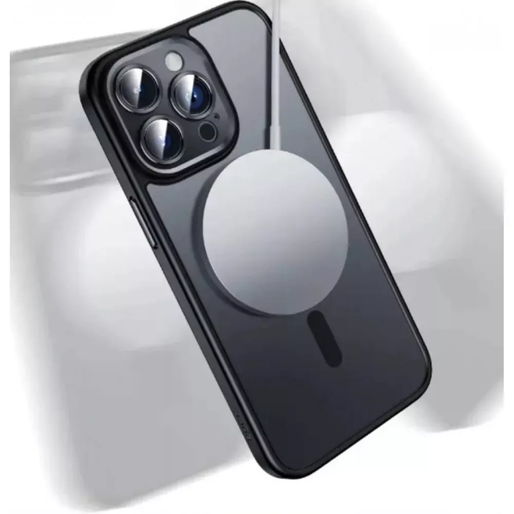 Rock Guard Anti-drop Series TPU Case with Magsafe iPhone 15 Pro Max — Titanium Grey — фото 4