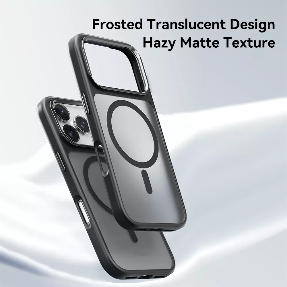 Rock Guard Metal Lens Frame Series TPU Case with Magsafe iPhone 17 Pro Max — Black — фото 6