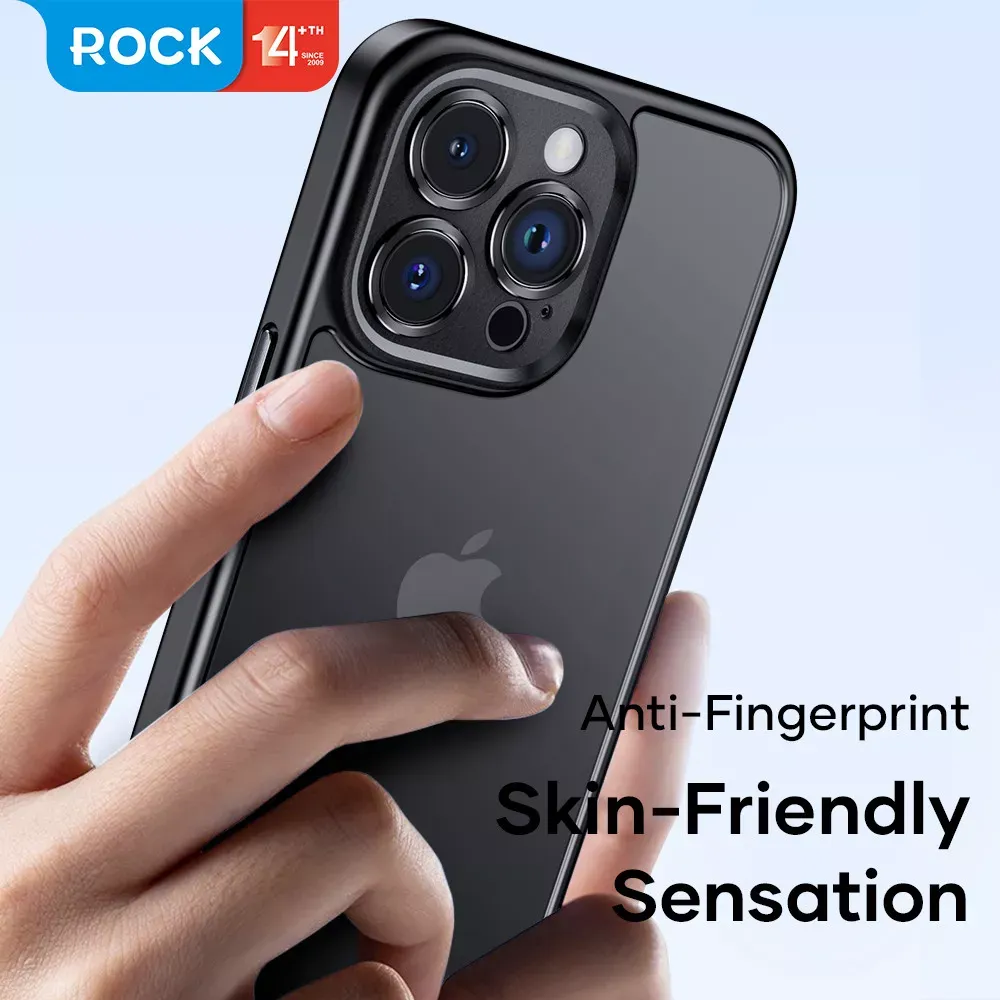 Rock Guard Touch Protection Case Anti-drop Lens Protection iPhone 15 Pro — Titanium Black — фото 5