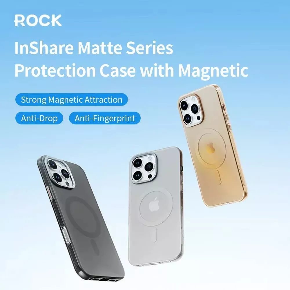 Rock Matte Series TPU Case with Magsafe — iPhone 16 Pro  — Golden — Rock Apple iPhone 16 Pro