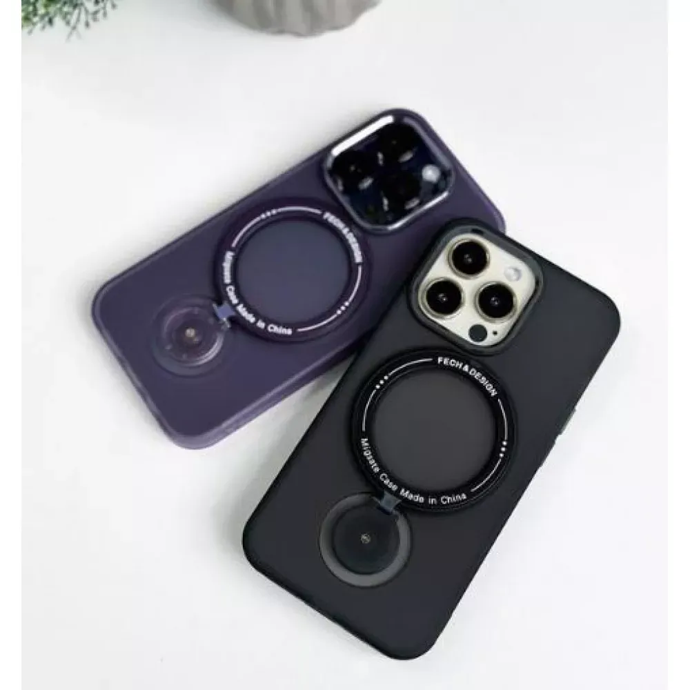 Stand Case with MagSafe iPhone 12 Pro — Black - фото 4