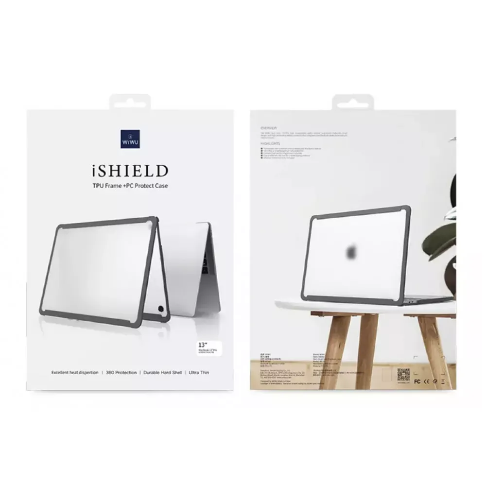 WiWU iShield Hard Shell Case Macbook 13.3" Pro (2020) ; 13.3" Pro (2022) — White - фото 3