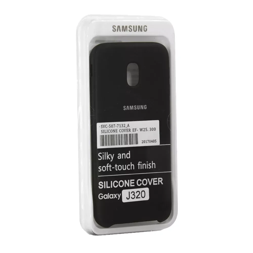 Original Silicone Case Samsung J3 2017(J330) — Black - фото 3