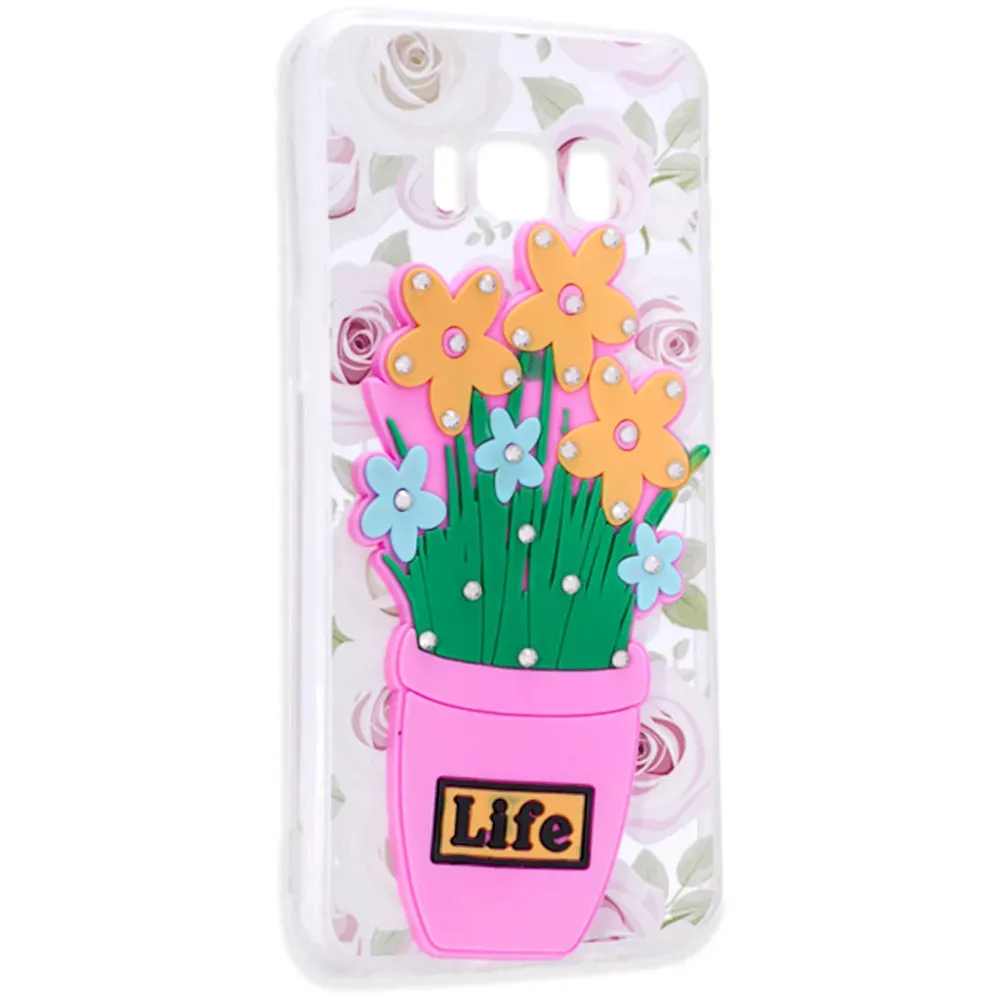 Flowers Diamonds TPU Case Samsung J5 Prime — фото 3