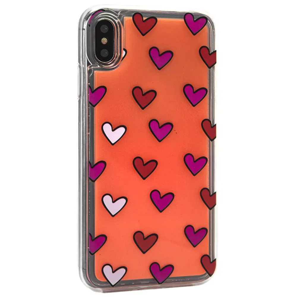 Liquid Glow Night With Print TPU Case SamsungA10 2019 — Hearts