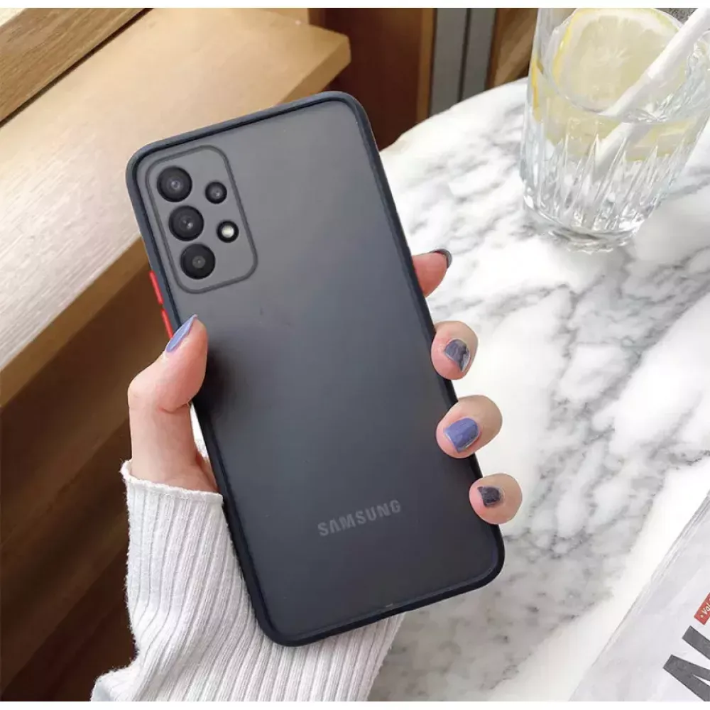 Matte TPU Plastic Case  Samsung A13 — Black - фото 6