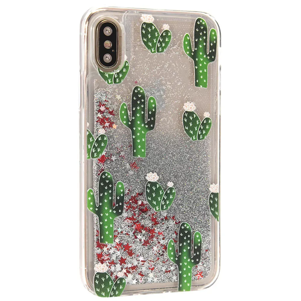 Plants с блестками TPU Case Samsung A20 — Cactus — Различные Samsung A20 2019(A205)