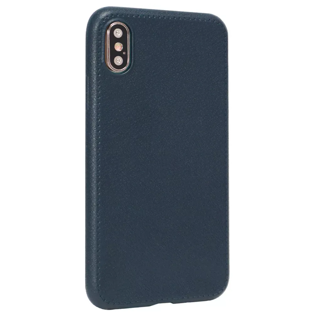 TPU Slim Leather Case Samsung A50 — Blue — Различные Samsung A50 2019(A505)