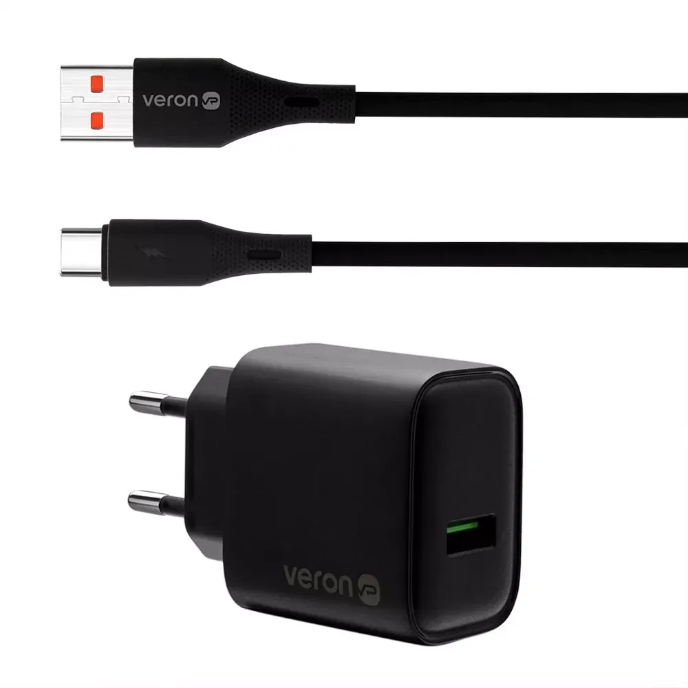Home Charger | 18W | 1U | USB C Cable (1m) — Veron VR-C15Q — VERON