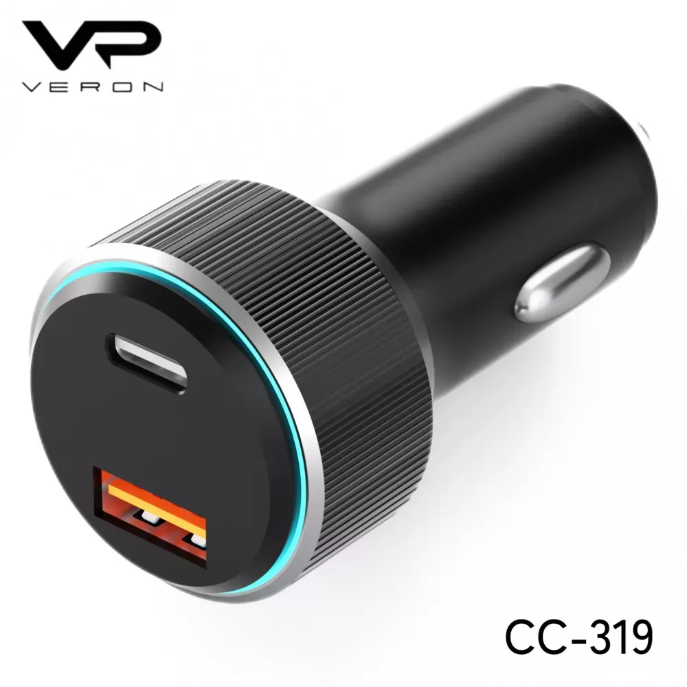 Car Charger 48W PD QC3.0 Veron CC-319 - фото 5