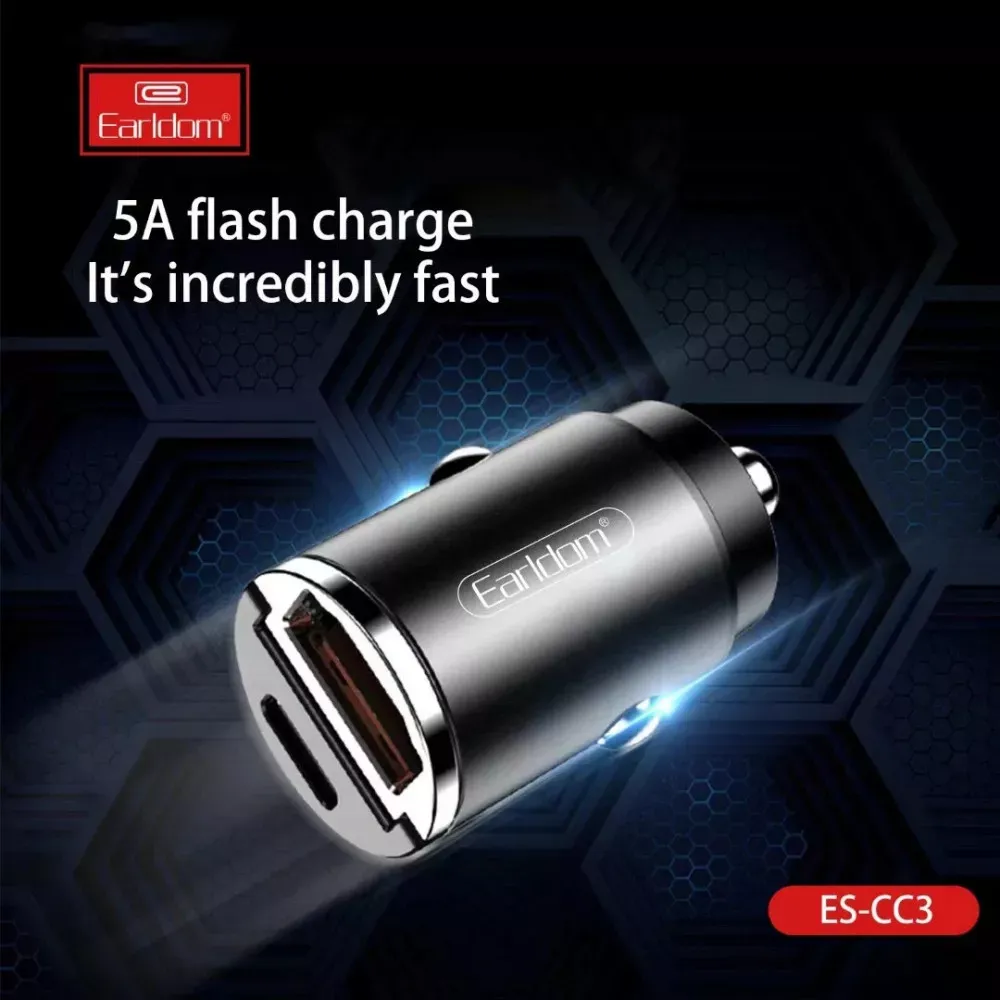 Car Charger 2.4A 1U 1C Earldom ES-CC3 - фото 8
