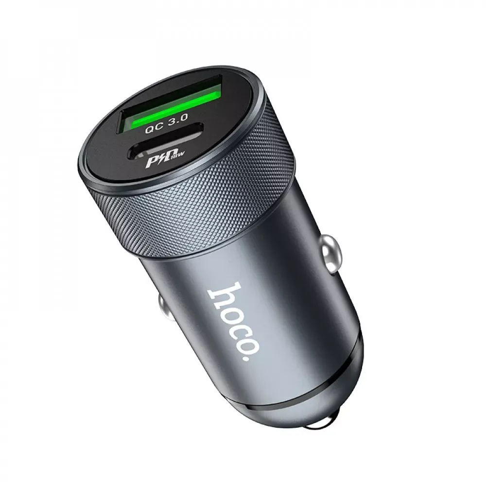 Car Charger 20W PD QC3.0 Hoco Z32B — Black — фото 4