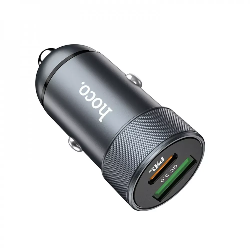 Car Charger 20W PD QC3.0 Hoco Z32B — Black — фото 6