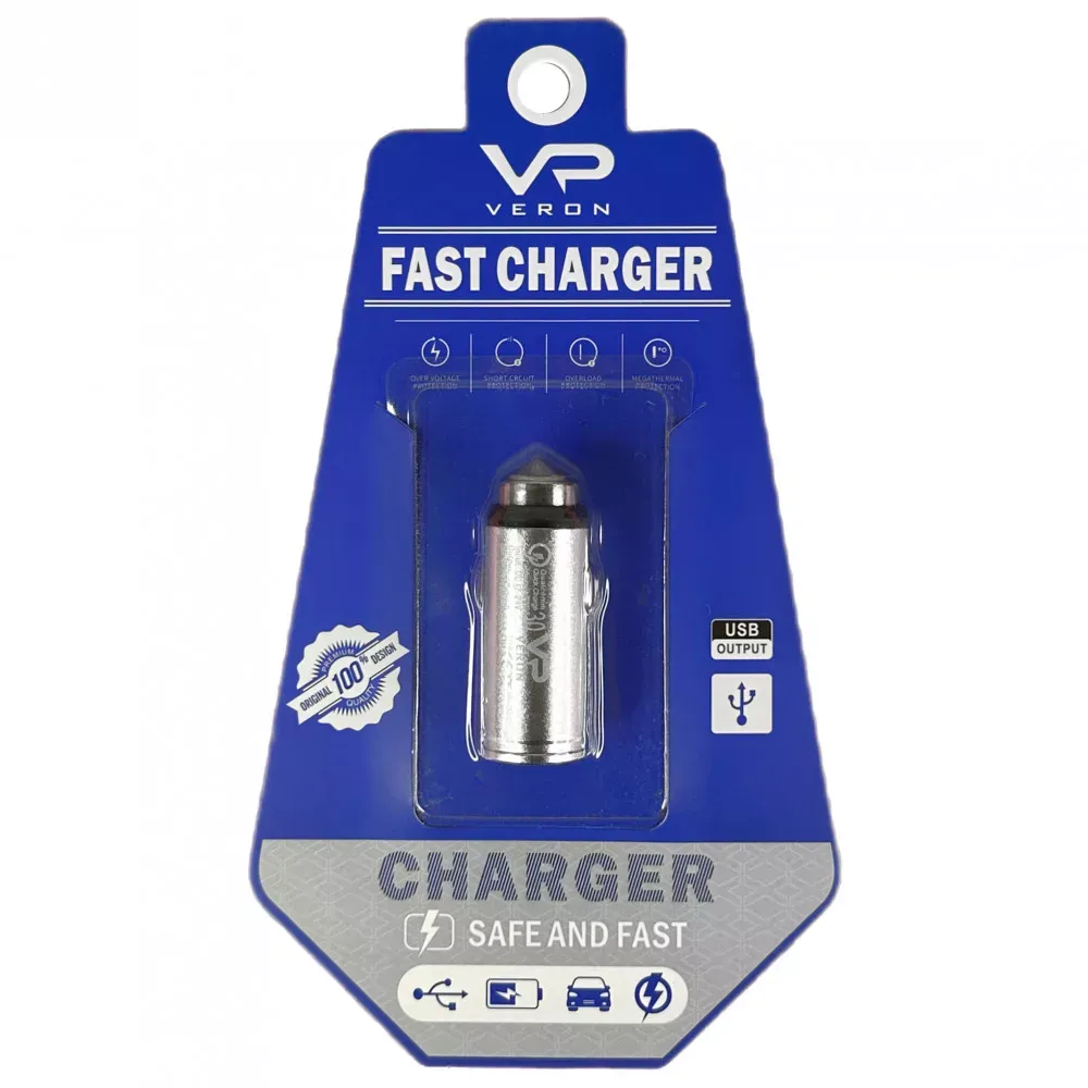 Car Charger 3.0A QC3.0 Veron T05 QC3.0 Metal W/P — фото 4