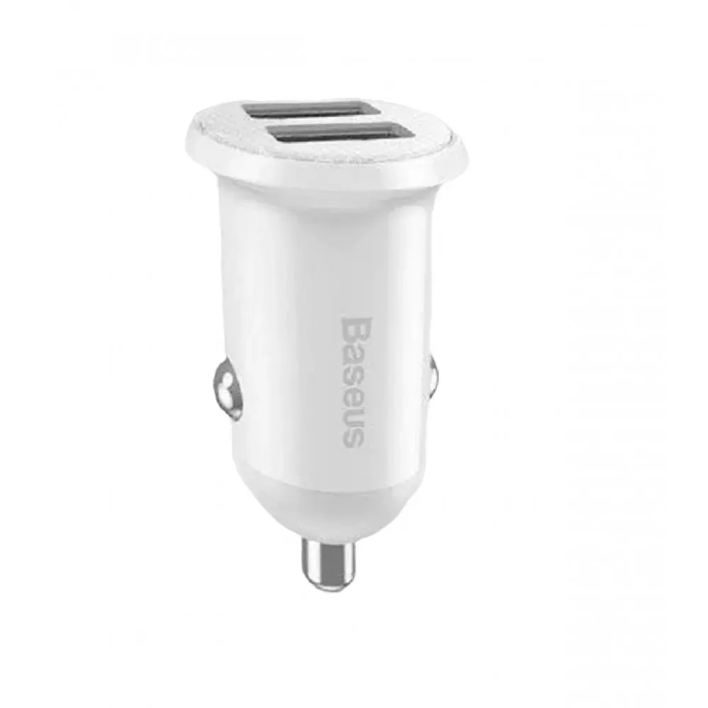 Car Charger 4.8A 2U Baseus (CCALLP-01) Grain Pro — CCALLP-02 White — Baseus