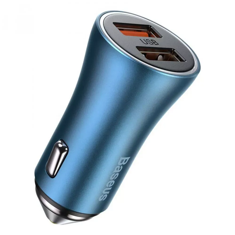 Car Charger 40W 2U Baseus (CCJD-A03) Golden Contactor Pro Dual Quick Charger Blue — CCJD-A03 Blue — Baseus