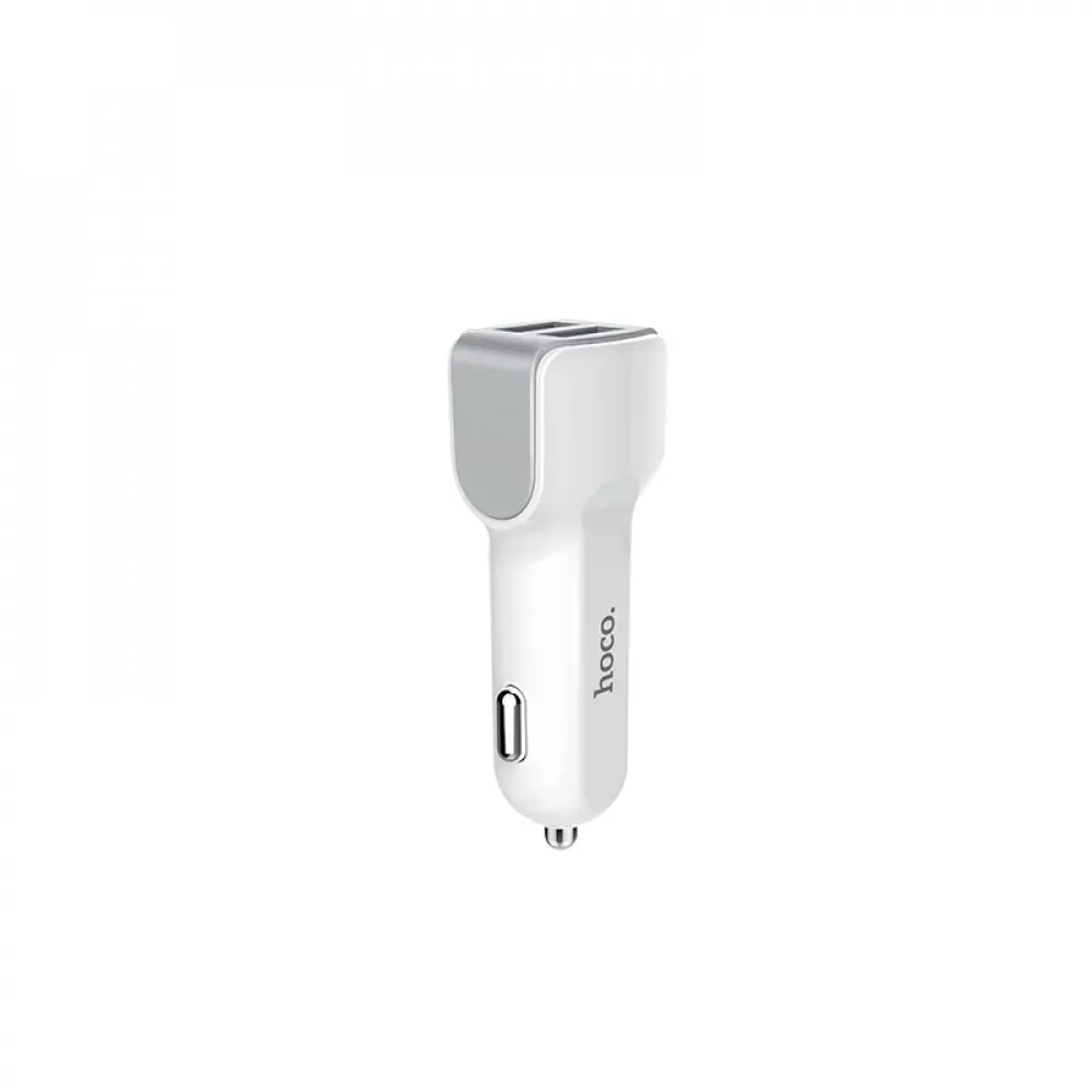 Car Charger | 2.4A | 2U — Hoco Z23 White - фото 5