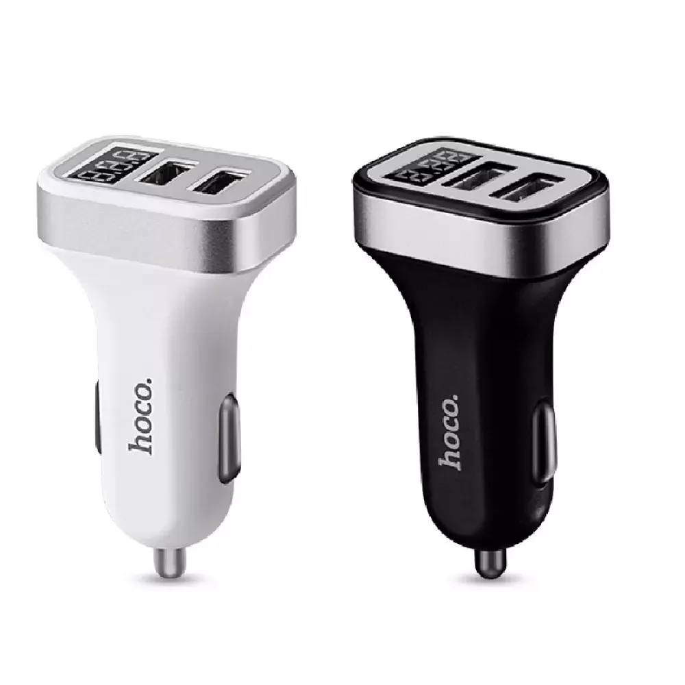 Car Charger | 3.1A | 2U | Digital Display — Hoco Z3 __ — Black - фото 4