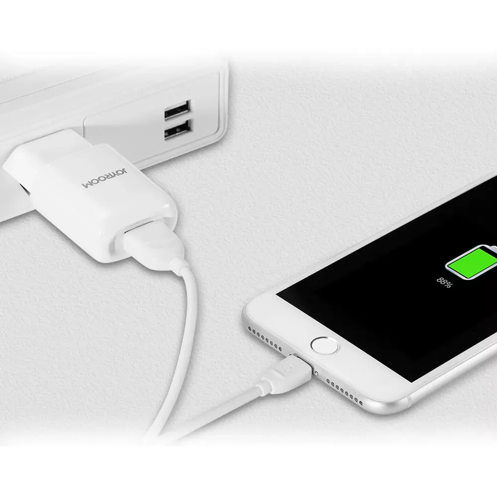Home Charger 1.2A 1U Lightning Cable Joyroom L-L119 UMI — White — фото 4