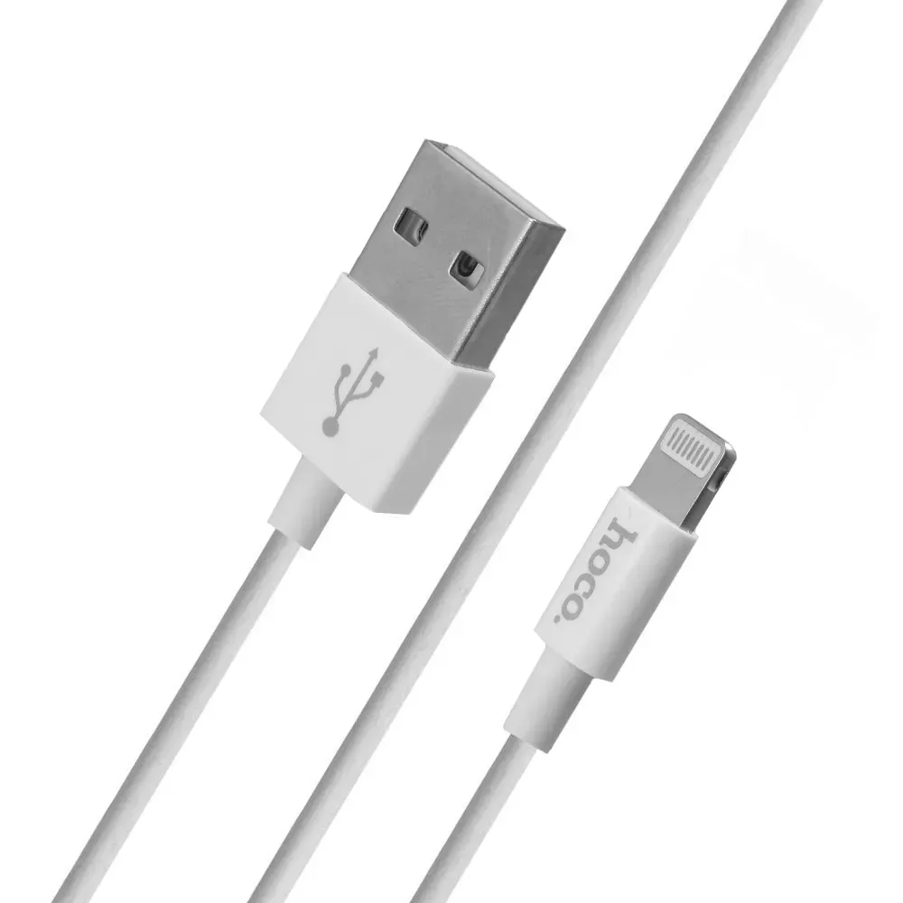 Home Charger 2.1A 2U Lightning Cable (1m) Hoco C62A White - фото 5