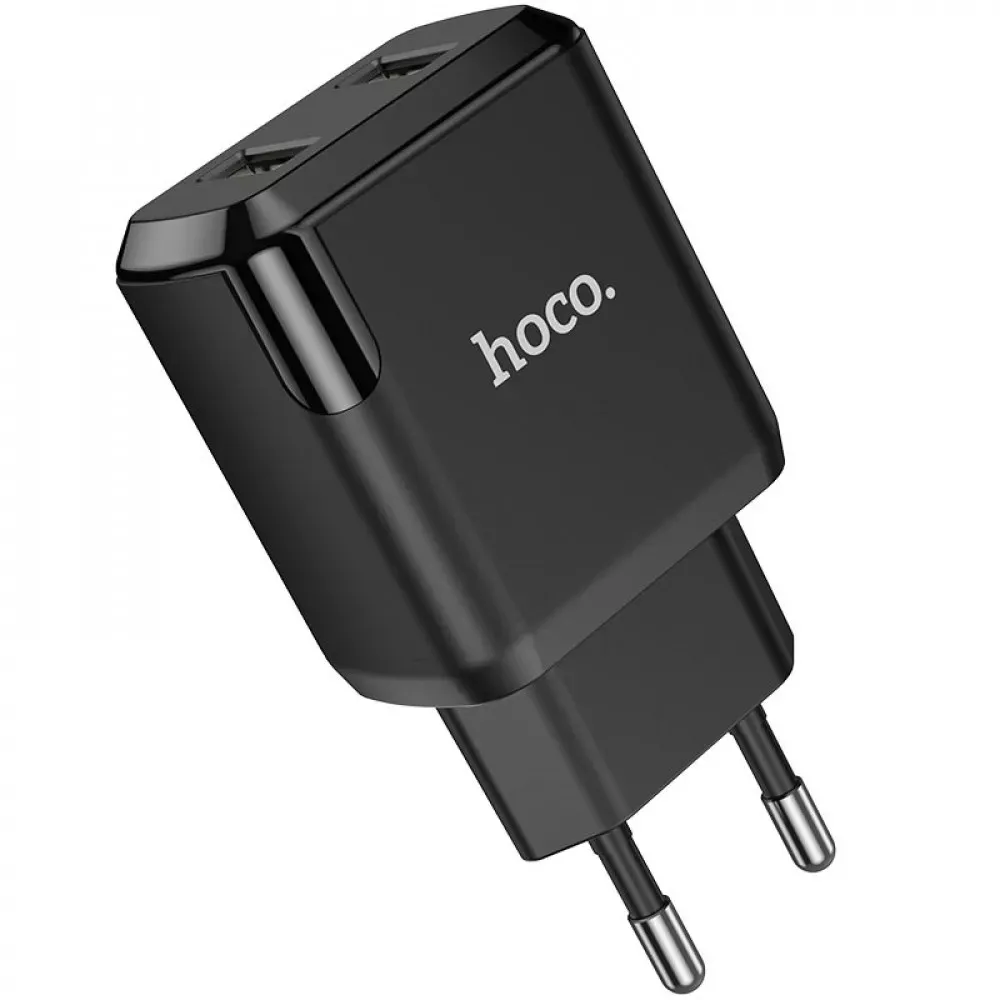Home Charger 2.1A 2U Micro Cable (1m) Hoco N7 — Black - фото 4