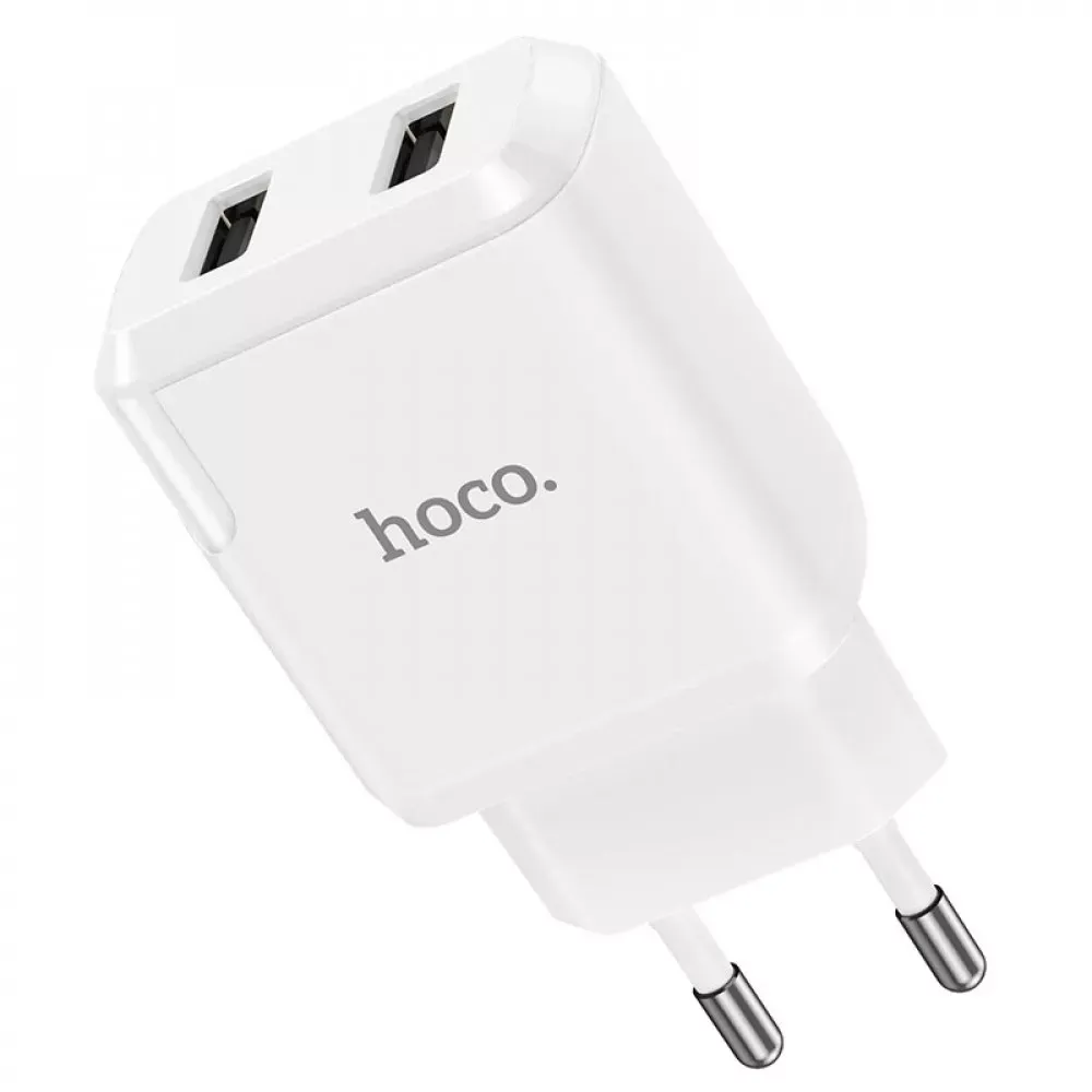 Home Charger 2.1A 2U Micro Cable (1m) Hoco N7 — White - фото 7