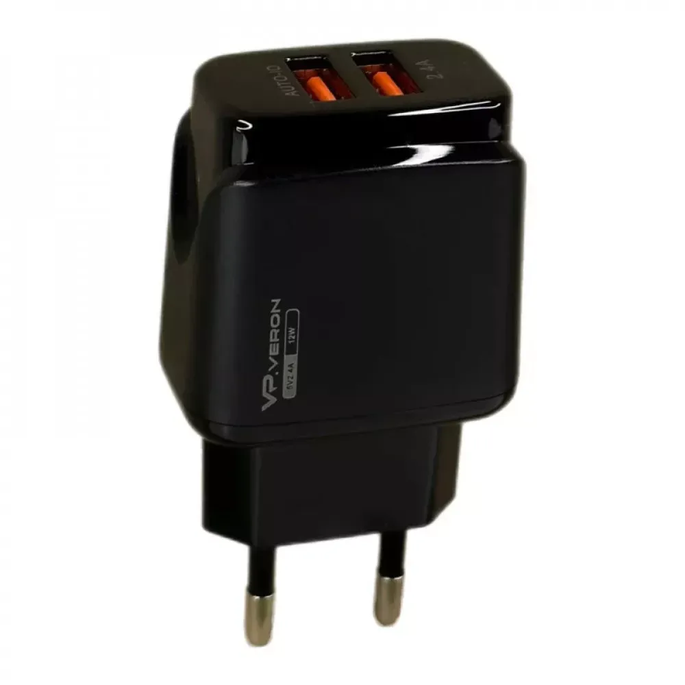 Home Charger 2.4A 2U Veron VR-C12 — Black — фото 5