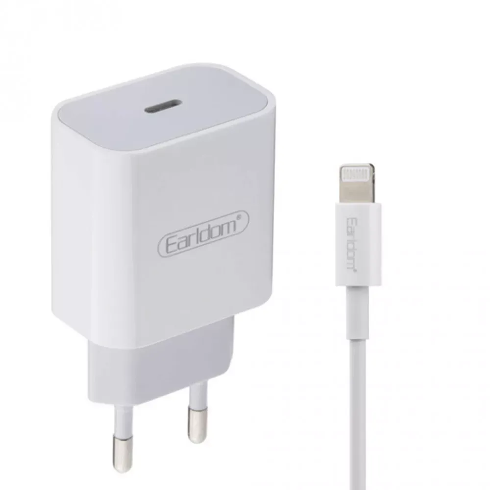 Home Charger 20W 1C Lightning Cable (1m) Earldom ES-EU3 PD(C-I) — Earldom